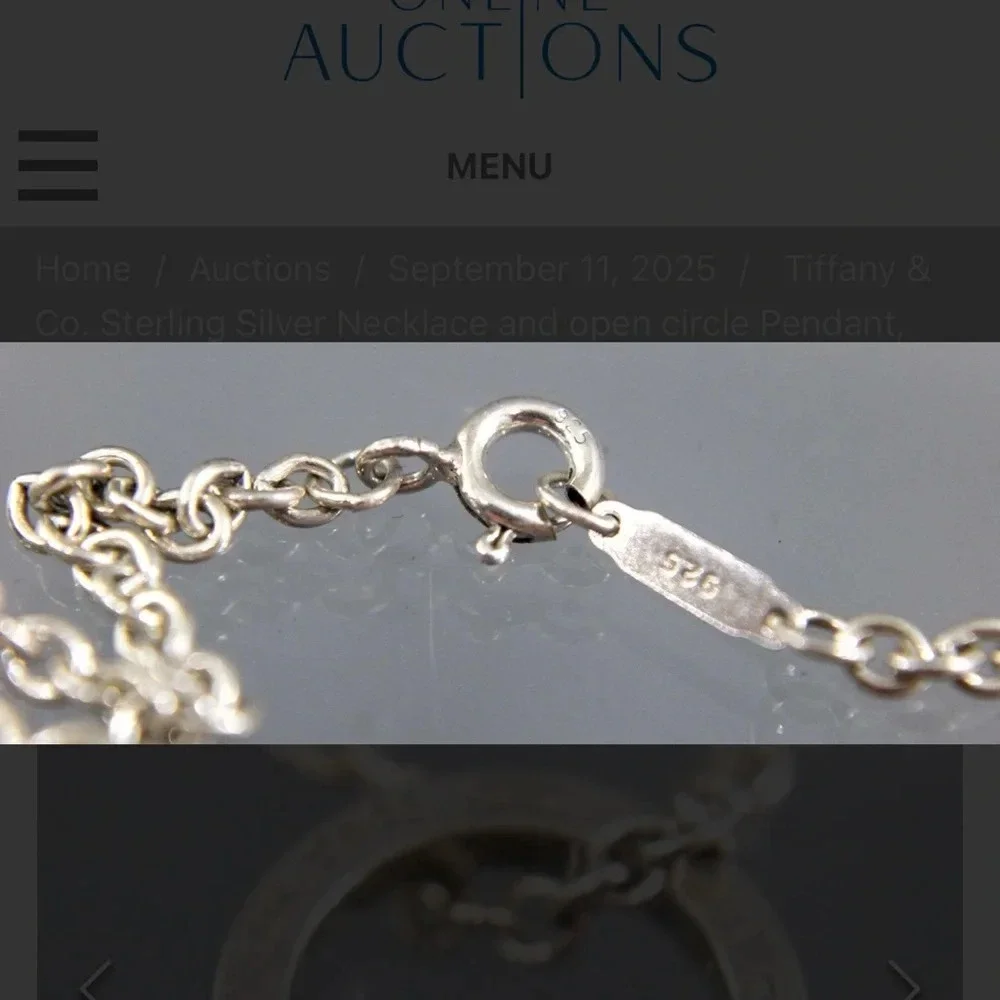 Tiffany & Co. Silver Circle Pendant Necklace